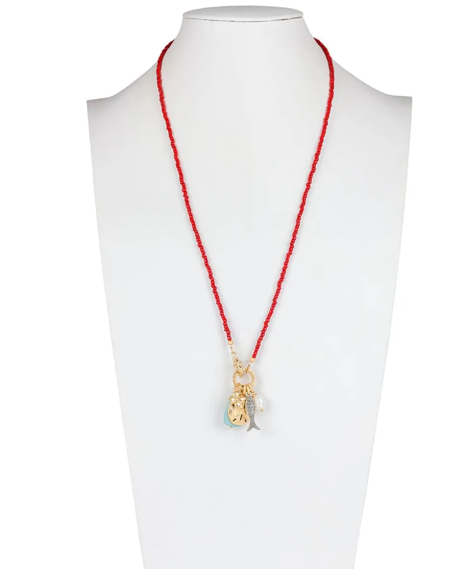 Patricia Nash Beaded Charm Necklace| Necklaces