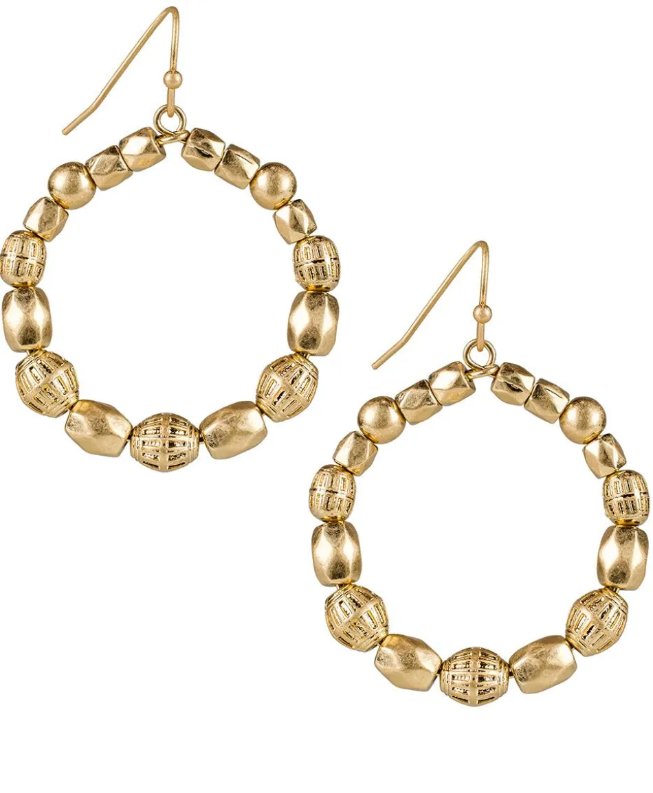 Patricia Nash Beaded Hoop Earrings| Earrings