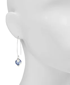 Patricia Nash Blue Arc Hoop Bead Earrings| Earrings