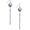 Patricia Nash Blue Bead Earrings W/ Tassels| Earrings