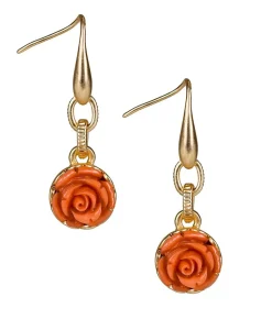 Patricia Nash Carved Rose Drop Earrings| Earrings