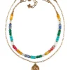 Patricia Nash Double Strand Necklace With Bee Pendant| Necklaces