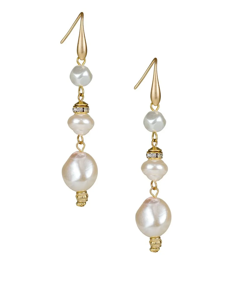 Patricia Nash Drop Pearl Earrings| Earrings