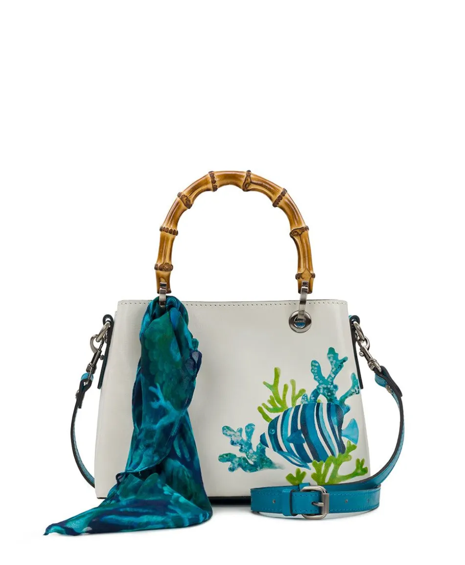 Patricia Nash Empoli Satchel With Deep Blue Sea Scarf| Satchels