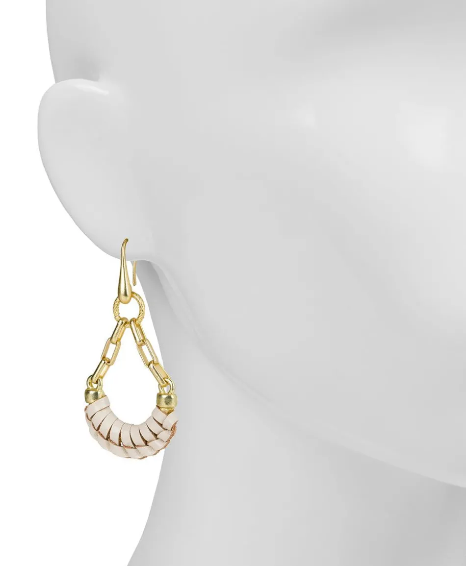Patricia Nash Fidelia Wrapped Leather Dangle Earrings| Earrings