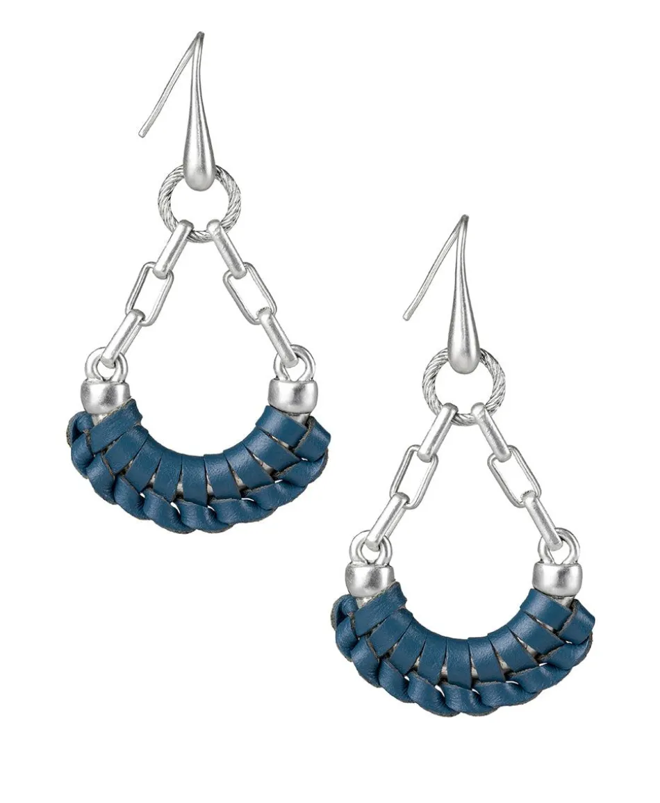 Patricia Nash Fidelia Wrapped Leather Dangle Earrings| Earrings