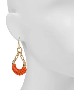 Patricia Nash Fidelia Wrapped Leather Dangle Earrings| Earrings