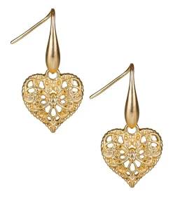 Patricia Nash Filigree Heart Dangle Earrings| Earrings