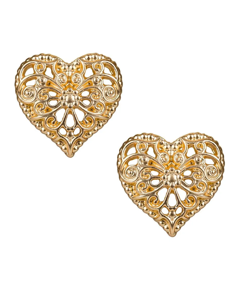 Patricia Nash Filigree Heart Post Earrings| Earrings