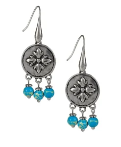Patricia Nash Floret With Bead Drop Earrings| Earrings