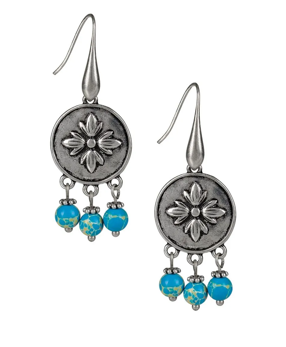 Patricia Nash Floret With Bead Drop Earrings| Earrings
