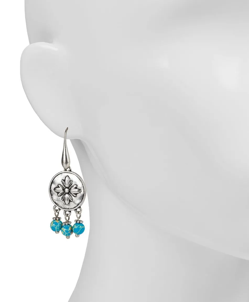 Patricia Nash Floret With Bead Drop Earrings| Earrings