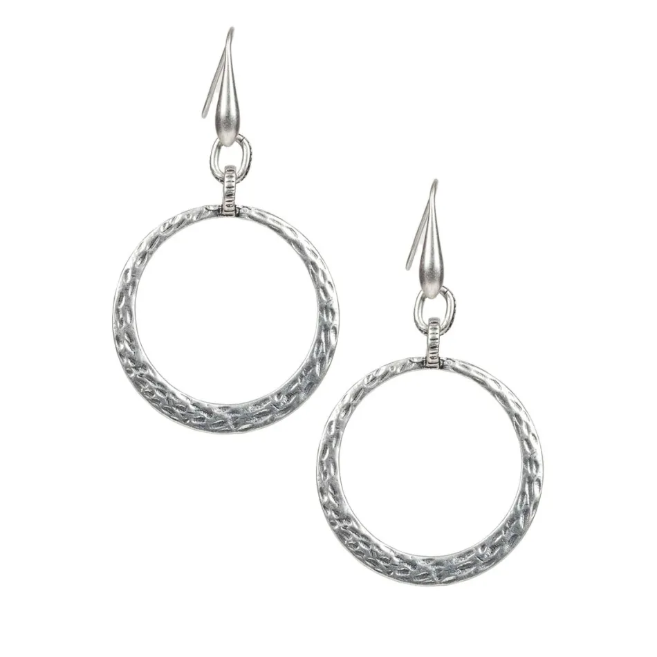Patricia Nash Hammered Wire Hoop Earrings| Earrings