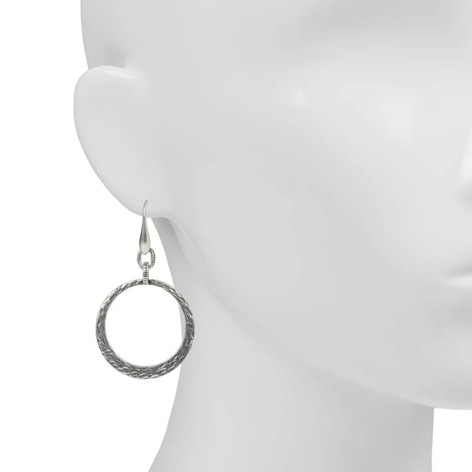 Patricia Nash Hammered Wire Hoop Earrings| Earrings