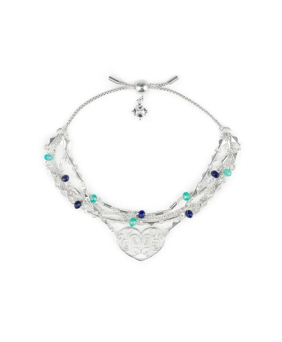 Patricia Nash Heart Charm Mutli Chain Bracelet| Bracelets