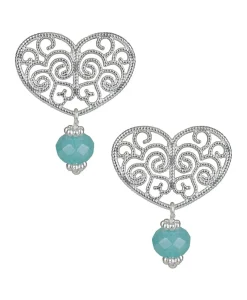 Patricia Nash Heart Post Bead Earrings| Earrings