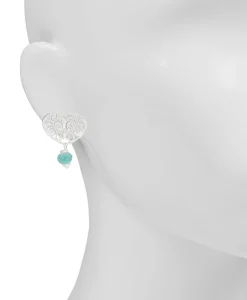 Patricia Nash Heart Post Bead Earrings| Earrings