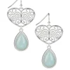 Patricia Nash Heart Wire Drop Cabochon Earrings| Earrings