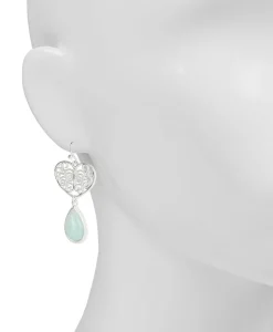 Patricia Nash Heart Wire Drop Cabochon Earrings| Earrings