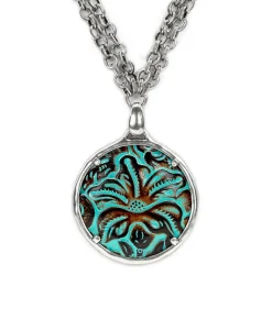 Patricia Nash Nicolina Leather Inset Necklace| Necklaces