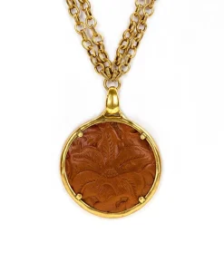 Patricia Nash Nicolina Leather Inset Necklace| Necklaces