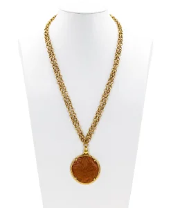 Patricia Nash Nicolina Leather Inset Necklace| Necklaces