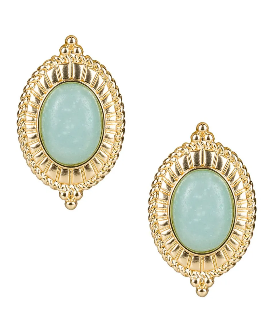 Patricia Nash Oval Button Cabochon Earrings| Earrings