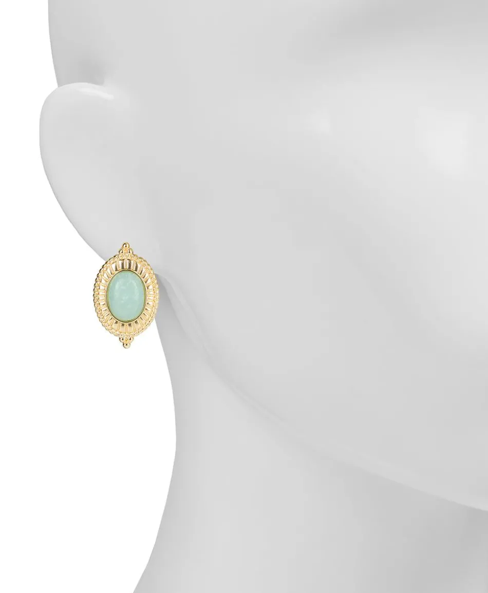 Patricia Nash Oval Button Cabochon Earrings| Earrings