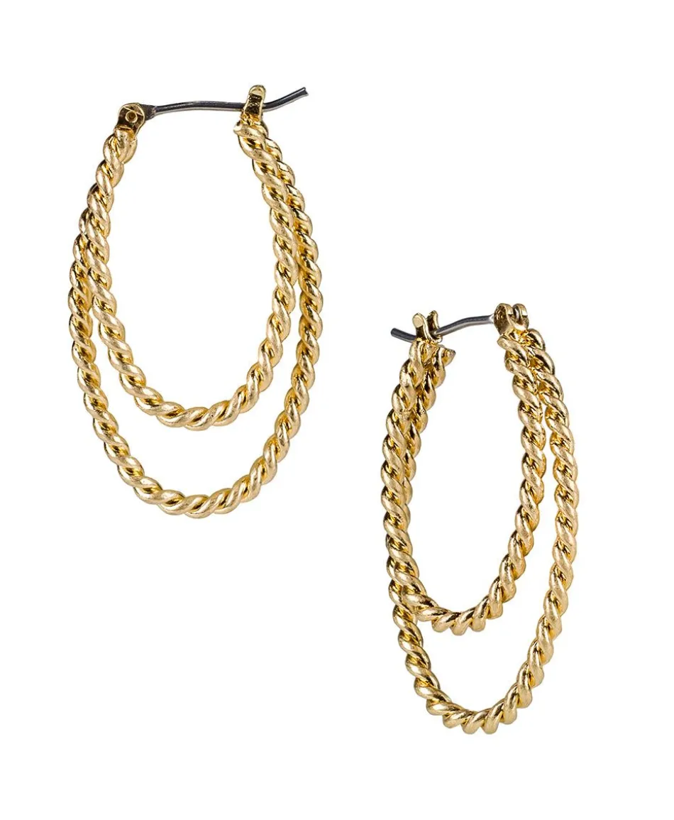 Patricia Nash Oval Rope Twist Hoop Earrings| Earrings