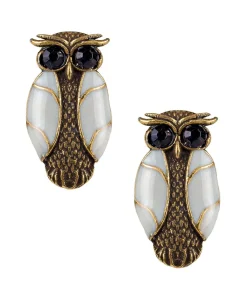 Patricia Nash Owl Button Earrings| Earrings