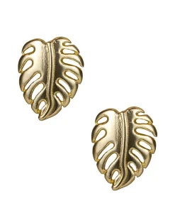 Patricia Nash Palm Leaf Button Earrings| Earrings