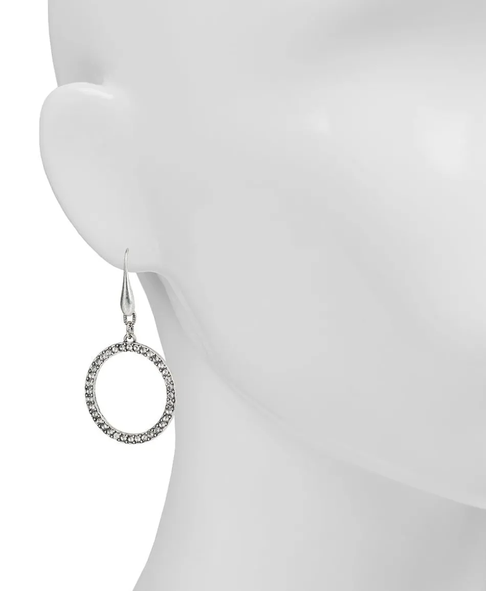 Patricia Nash Pave Circle Drop Earrings| Earrings