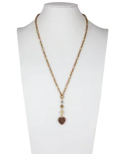 Patricia Nash Pave Heart Y Necklace| Necklaces
