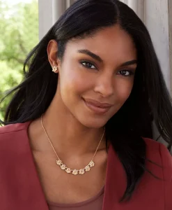 Patricia Nash Pave Rose Necklace| Necklaces