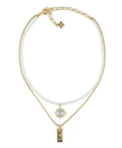 Patricia Nash Pearl And Sun Double Necklace| Necklaces
