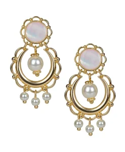 Patricia Nash Pearl Cresent Drop Earrings| Earrings
