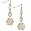 Patricia Nash Pearl Double Bead Drop Earrings| Earrings