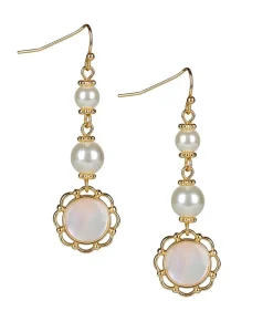 Patricia Nash Pearl Double Bead Drop Earrings| Earrings