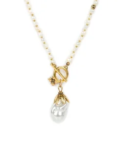 Patricia Nash Pearl Drop Adjustable Necklace| Necklaces