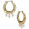 Patricia Nash Pearl Hoop Earrings| Earrings
