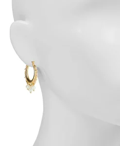 Patricia Nash Pearl Hoop Earrings| Earrings