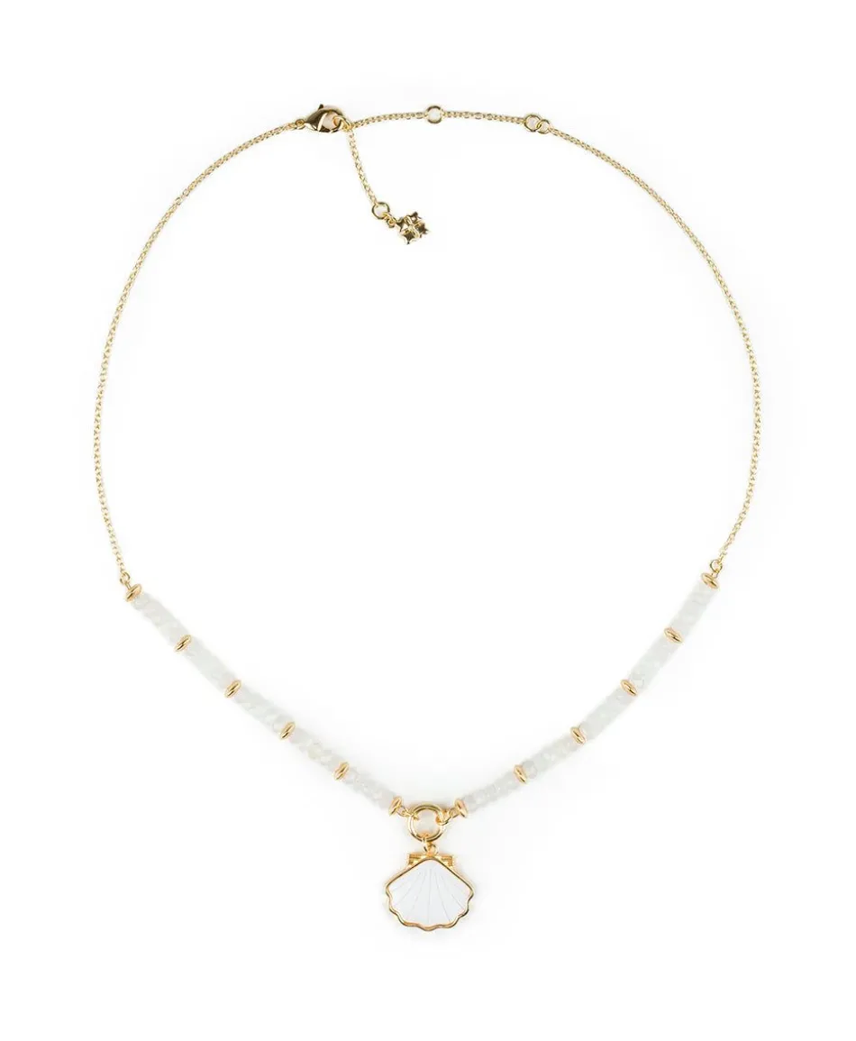 Patricia Nash Shell Pendant Beaded Necklace| Necklaces