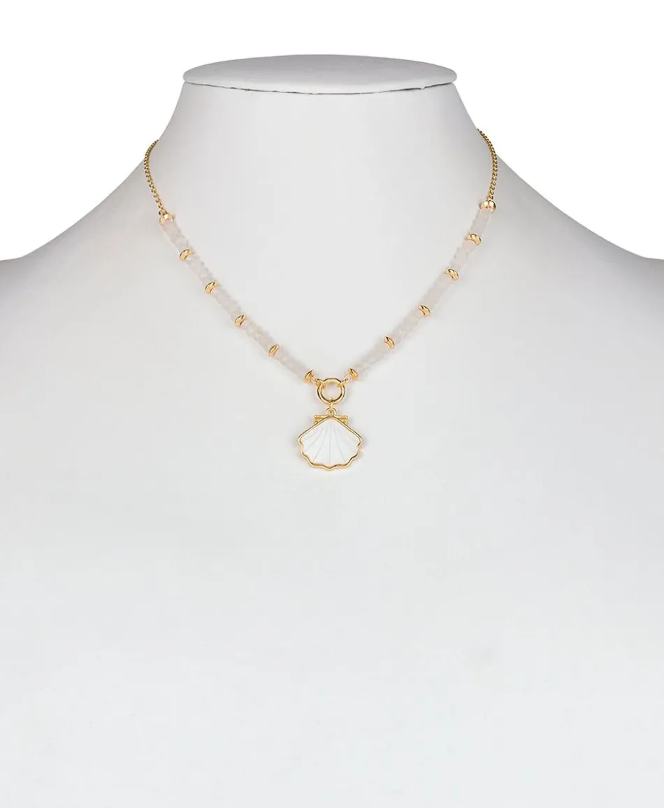 Patricia Nash Shell Pendant Beaded Necklace| Necklaces