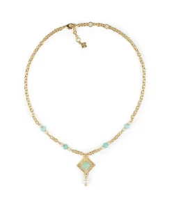 Patricia Nash Sqaure Pearl Pendant| Necklaces