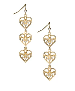 Patricia Nash Triple Hearts Earrings| Earrings