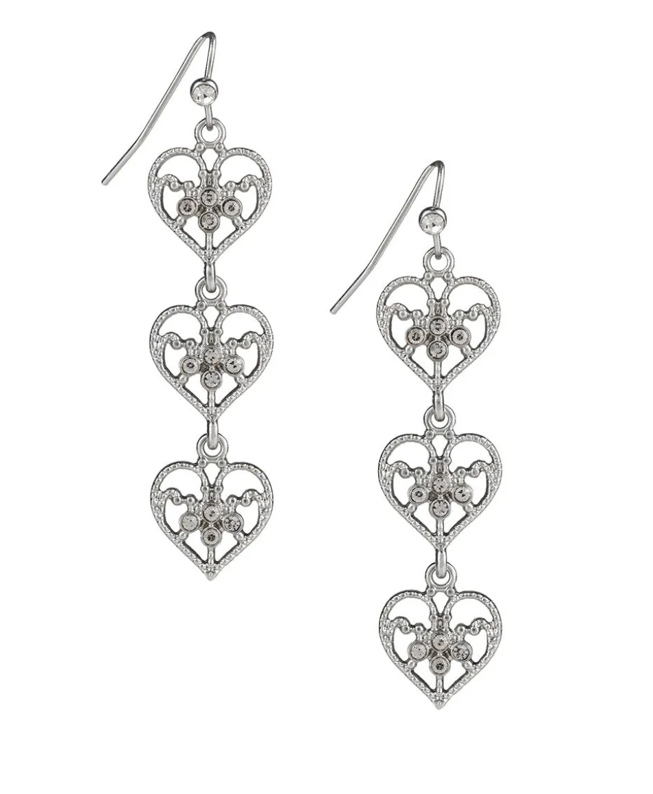 Patricia Nash Triple Hearts Earrings| Earrings