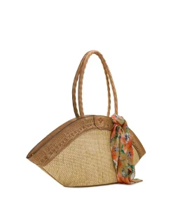 Patricia Nash Trope Dome Tote W/ Apricot Blossoms Scarf| Totes