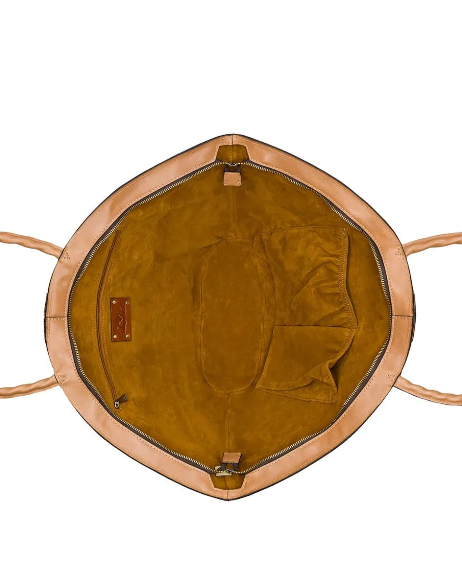 Patricia Nash Trope Dome Tote W/ Apricot Blossoms Scarf| Totes