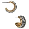 Patricia Nash Two Tone Tooled Hoop| Earrings