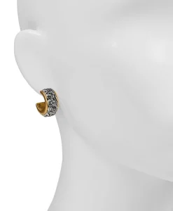 Patricia Nash Two Tone Tooled Hoop| Earrings